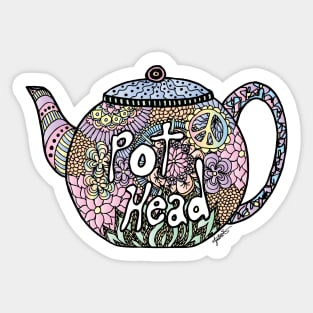 Tea Pot Head Sticker